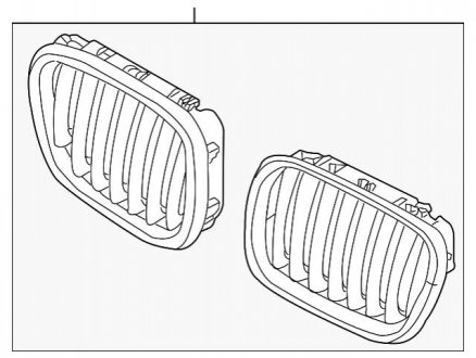 Решетка радиатора BMW 51137305590