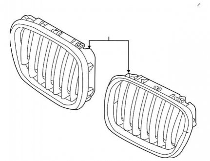 Решетка радиатора BMW 51137316061