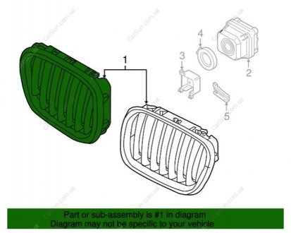 Решетка радиатора BMW 51137316062