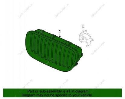 Декоративная решетка П Пд BMW 51137340318