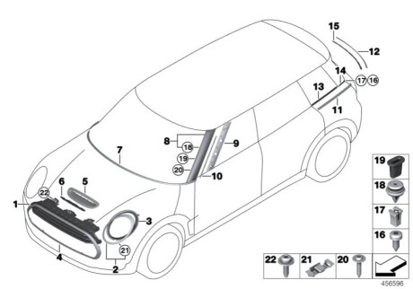 Накладка А-стійки Л BMW 51137344183