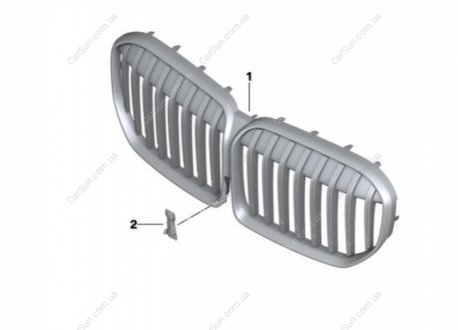 Накладка декоративної решітки Пд BMW 51137475347