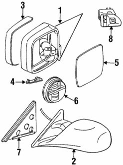 Скло дзеркала BMW 51162267191