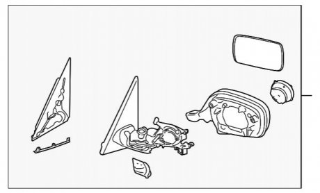 Наружное зеркало BMW 51163455335