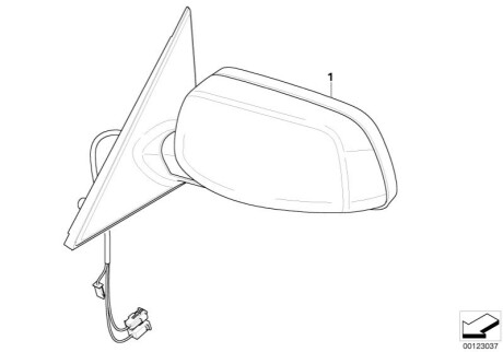 Зовнішнє дзеркало BMW 51167189487