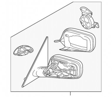 Зовнішнє дзеркало BMW 51167190212