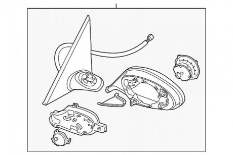 Зеркало в сборе BMW 51167208162
