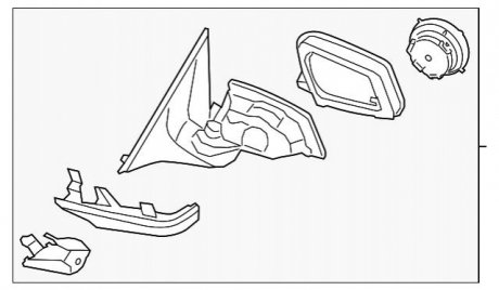 Зеркало в сборе BMW 51167264825