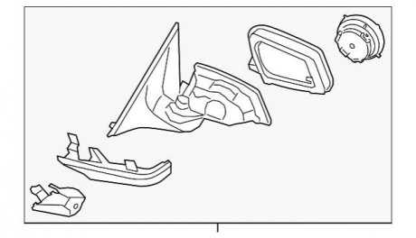 Зовнішнє дзеркало BMW 51167282132