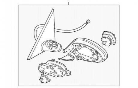 Зеркало в сборе BMW 51167282623