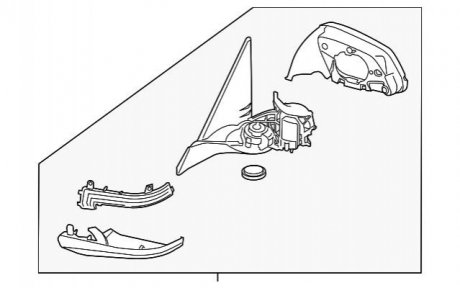 Зеркало в сборе BMW 51167285243