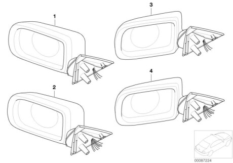 Наружное зеркало BMW 51168184833