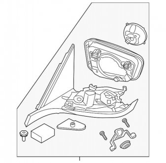 Корпус дзеркала П BMW 51168495648