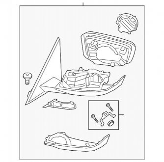Корпус дзеркала зовн Лв BMW 51168498231