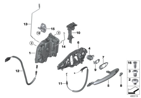 Оригинальная запчасть BMW 51217281933