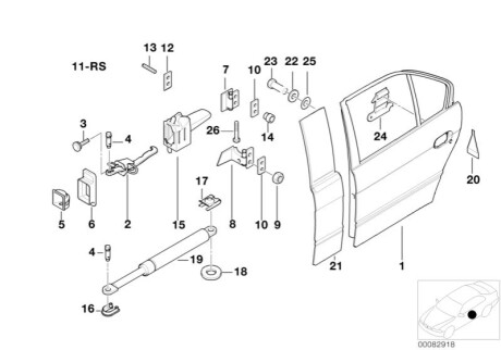 Рем вставка двери BMW 51228234605