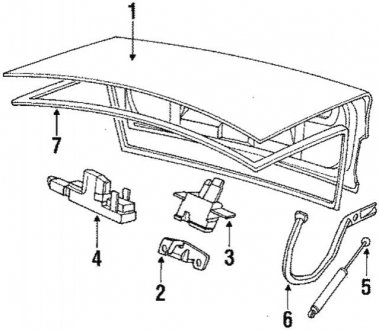 Газова пружина, кришка багажника BMW 51248110327