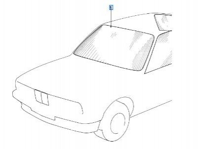 Скло вітрове BMW 51311953990