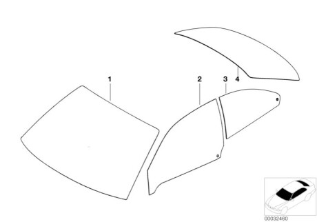 Стекло лобовое BMW 51317006320