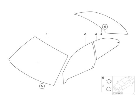 Скло лобове BMW 51317010368