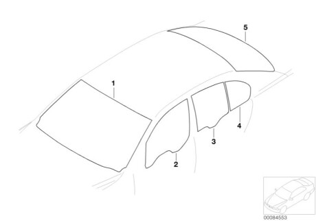 Скло лобове BMW 51317063023