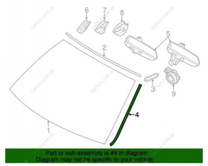 Скло лобове BMW 51317153966