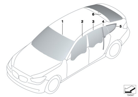 Скло лобове BMW 51317199808