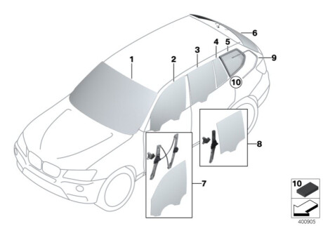 Скло вітрове BMW 51317206187