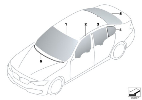 Стекло лобовое BMW 51317258065