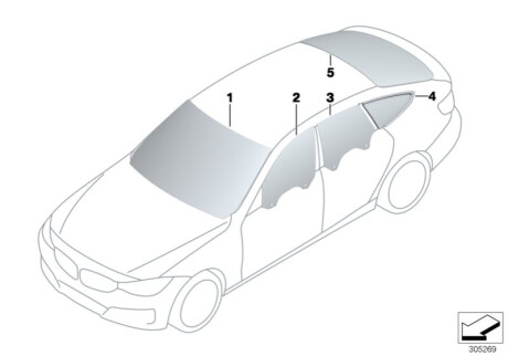 Скло лобове GK/RLSBS BMW 51317285935