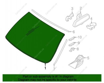 Скло лобове BMW 51317292403