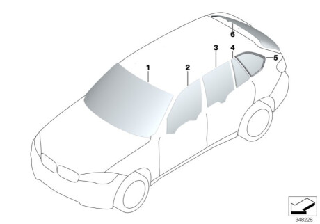 Стекло лобовое BMW 51317308905