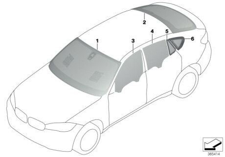 Стекло лобовое BMW 51317316796