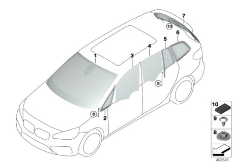 Скло вітрове BMW 51317328687