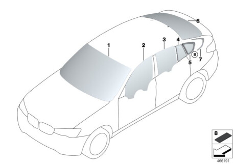 Скло лобове F26 BMW 51317337768