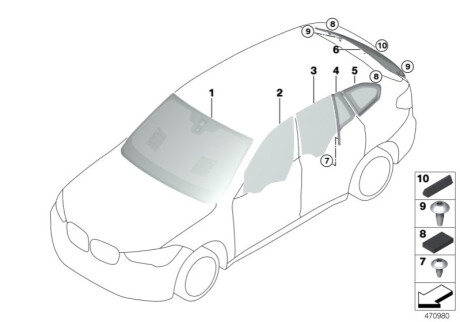 Ветровое стекло BMW 51317350597 (фото 1)