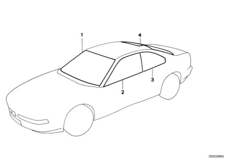 Скло Зд Е31 BMW 51318152789