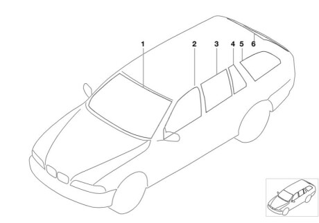 Ветровое стекло BMW 51318194974