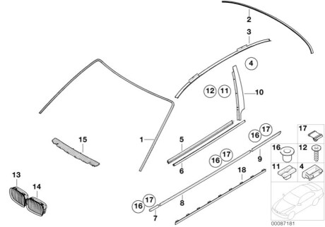 Стекло лобовое BMW 51318252386