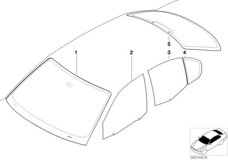 Скло лобове BMW 51318257930