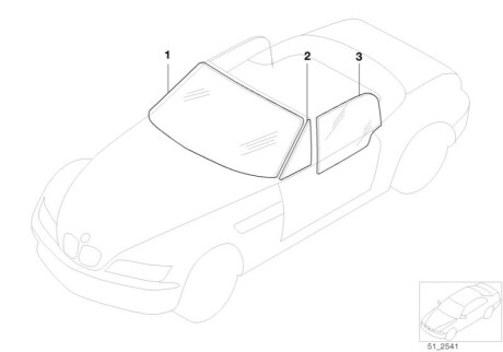 Стекло лобовое BMW 51318400511