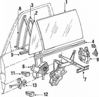 Дверное стекло BMW 51321937976