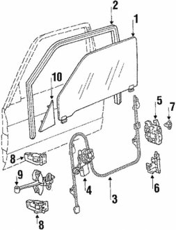 Скло дверей BMW 51321962407