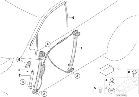 Склопідйомник BMW 51337079919