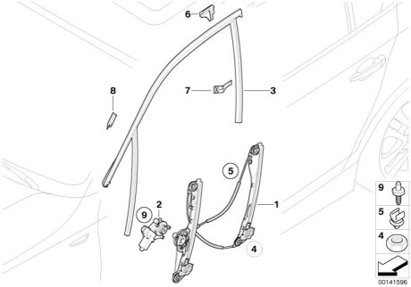 Стеклоподъемник BMW 51337138465