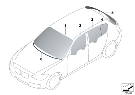 Скло BMW 51337242563