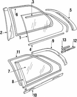 Скло бокове BMW 51361888455