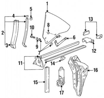 Бокове скло Л BMW 51368132655