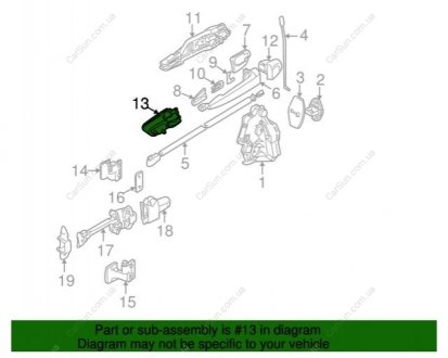 Ручка двери внутренняя E46 Right Rear BMW 51428200752