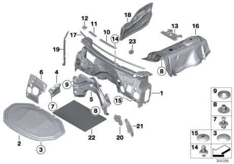 Звукоізоляція BMW 51487268477